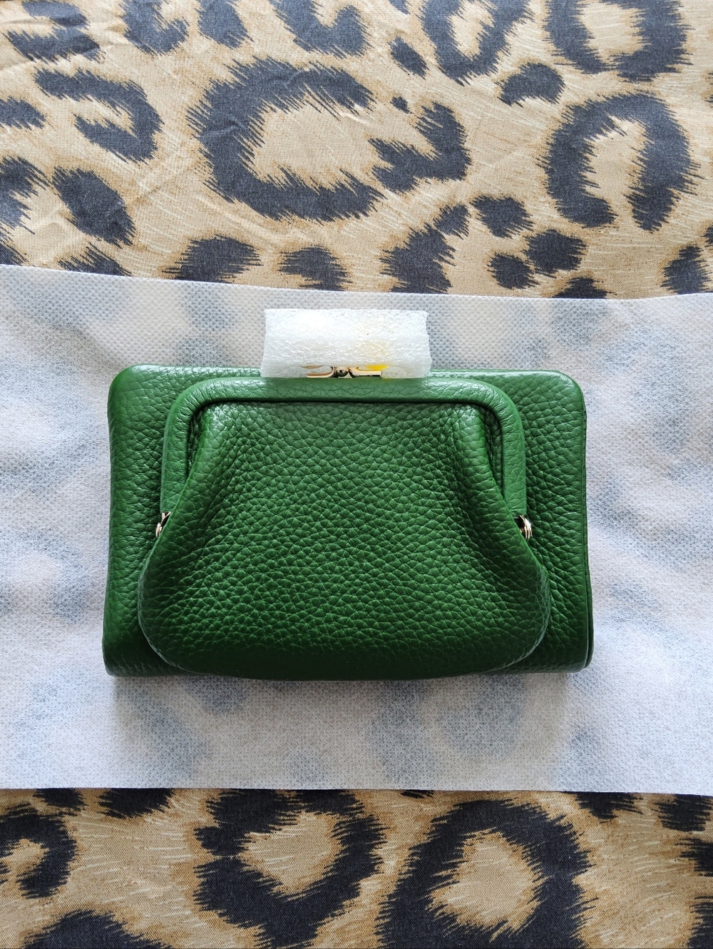 ear PAPILLONNER Dark Green Leather Wallet